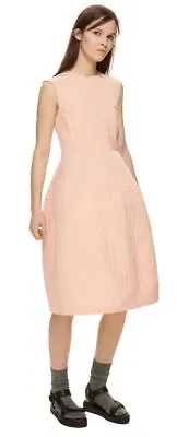 MISSONI Midi Dress Pink Quilt Silk Zip Pre-Fall Runway 2018 Vogue SIZE IT 42 S M • $450.54