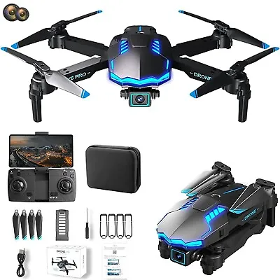 $57.55 • Buy Drone With 4K HD FPV Dual Camera For Kids And Adults Mini Foldable RC Airplane