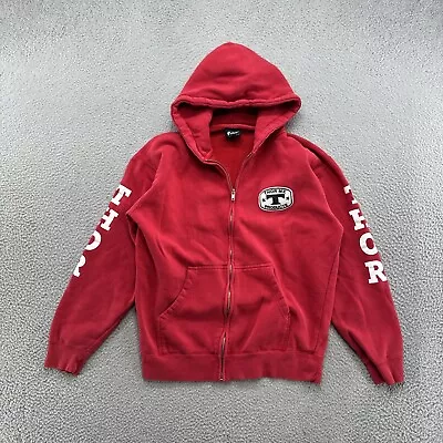 Vintage Y2K Thor MX Full Zip Red Hoodie Motocross Sweatshirt Read Description • $17.99