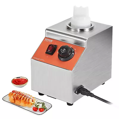 VEVOR Nacho Cheese Dispenser Sauce Warmer W/ Bottle 0.57Qt Hot Fudge Warmer • $63.99