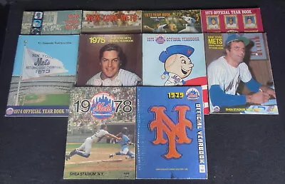 1970-1979 New York Mets All 10 Yearbooks Complete With All Pages & Team Photos • $125