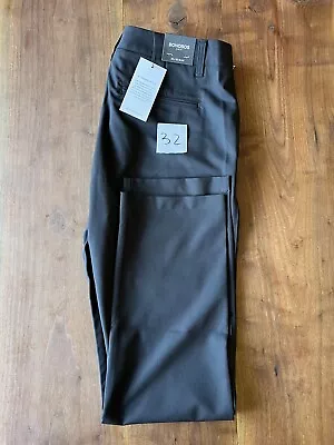 BONOBOS GOLF ~ MENS HIGHLAND TOUR GOLF PANTS~ BLACK~Slim Fit SIZE 32x32 NWT • $39.99