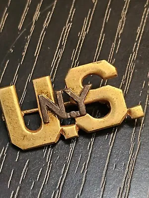 1920s 30s US Army JR Gaunt England Made New York NG Insignia Pin L@@K!!! • $10.97