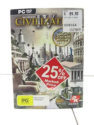 Sid Meier's Civilization IV 4 - PC DVD Game 2005 +244 Page Manual • $9.99