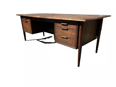 Mid Century Walnut  Castillian  Executive Desk By Alma • $3250