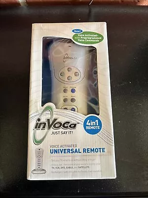 InVoca Voice Activated 4 In 1 Universal Remote Control W Manual/Code List 028470 • $14.99