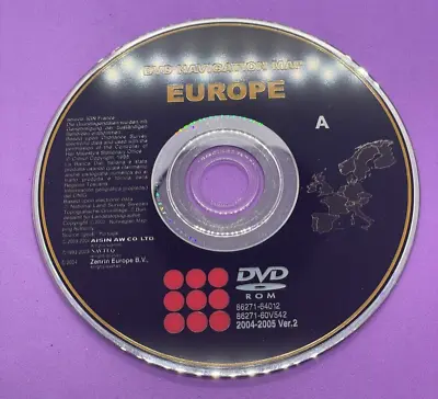 Lexus Dvd Rom 2004-2005 Ver.2 Sat Nav Disc Satellite Navigation Europe A Used • £19.99