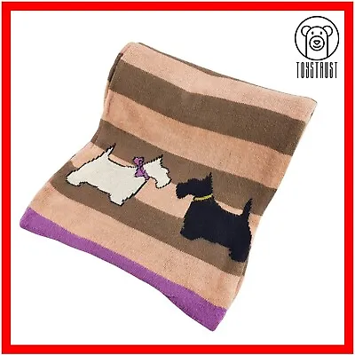 Radley London Womens Scarf Striped Cotton Scottie Dog Pattern Long Double Sided • £24.99