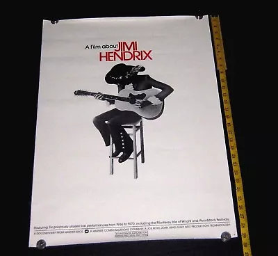  RARE J.Hendrix 1973 Biographical Documentary Music Concert Film Poster/29x21! • $174.95