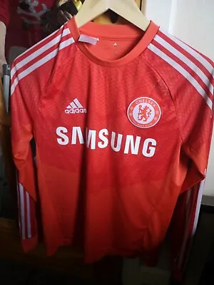 £6 • Buy Adidas Samsung Chelsea Orange Jersey, Size Small, Pit To Pit 18, 