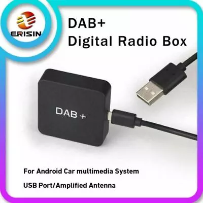 Car USB DAB+ Digital Amplified Receiver Adapter Antenna For Android 9 10 Stereo • £29.38