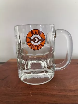 Vintage A&W Root Beer Glass Mug Stein 4.5  Tall Arrow Logo Bullseye 1961-1968 AW • $13.95