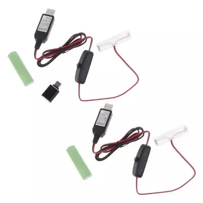 Universal 3V AA Battery Eliminator USB Power Supply Cable With Switch 2Pcs AA • $7.71