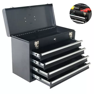 Enhanced 4 Drawer Tool Box Industrial Metal Tool Storage Organizer Cabinet Devic • $139.50