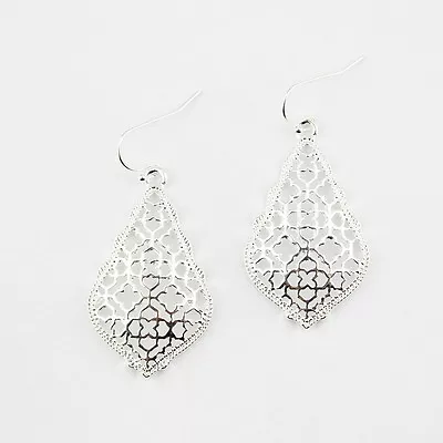 Gold Filigree Moroccan Cut Open Quatrefoil Clover Drop Chandelier Earrings Women • $1.99