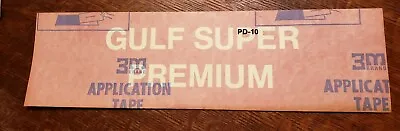 Vintage Gulf GULF SUPER Gas Pump Decals 16  X 4.75   NOS Original Sticker/paper  • $3.25