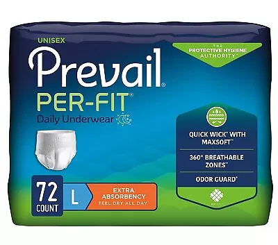 $48.85 • Buy Prevail Per-Fit Adult Underwear, Large, Heavy Abs, Pull On, PF-513 - Case Of 72
