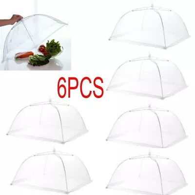  Food Protector Covers 6 X Set Of Protective Food Cake BBQ Covers Insect Folding • $11.88