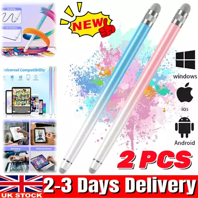 2X Universal Capacitive Touch Screen Stylus Drawing Pens For IPad Tablet IPhone • £8.89