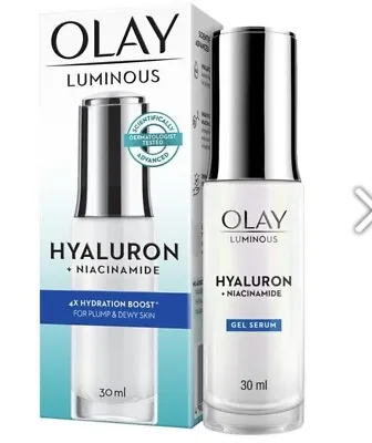 Olay Luminous Hyaluron + Niacinamide Gel Serum 30ml 4x Hydration Boost • $28.95