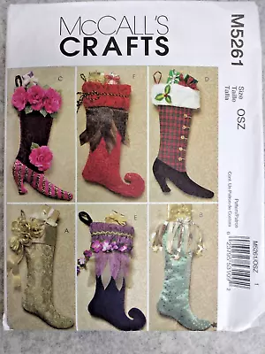 Simplicity Pattern M5261 High Heel Boots Christmas Elf Stockings Decoration Xmas • $4.99