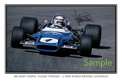 $27.85 • Buy Jackie Stewart 3x F1 World Champion Large Signed 12x18 Inch Photograph Poster 
