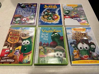 Lot Of 6 Veggie Tales DVDs. Lord Of The Beans Madame Blueberry Jonah And More. • $10