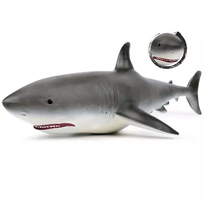 55/62 CM Large Megalodon Great White Shark Simulation Animal Figure Model Toy • $58.99