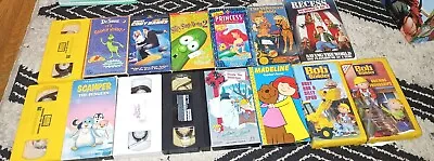 Bob Builder VHS Lot Kids Vintage Madeline Grinch Night Little Mermaid Recess  • $12