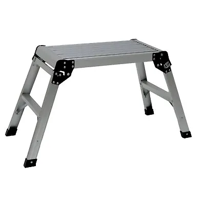 NEW! 150kg Folding Aluminium Work Platform Step Up Bench Ladder EN131 • £37.99