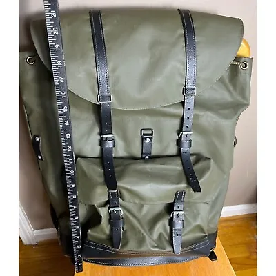 Swiss Army Military Mountain Backpack Waterproof Leather Rubberized 1980s Rare • $143
