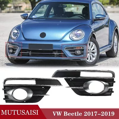 Fit For 2017-2019 VW Beetle Front Bumper Lower Fog Light Grill Grille LEFT+RIGHT • $58.11