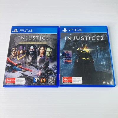 $27.95 • Buy Injustice Gods Among Us + Injustice 2 - Sony Playstation 4 PS4 Game Bundle - VGC