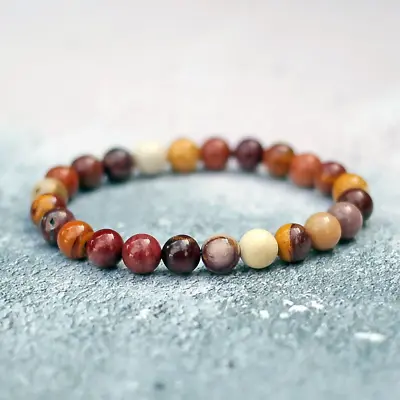 Mookaite 8MM Round Beads Handmade Balance Healing Reiki Women Bracelet Gift • $10.90