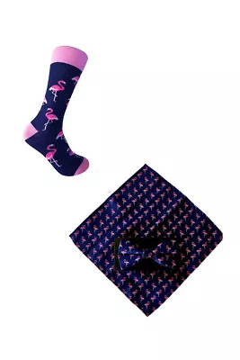 Men's  Matching Dress Socks & Bowtie ，pocket Square Set • $29.99