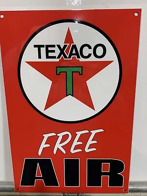 Vintage Style Texaco Free Air Gas Pump Steel Metal Top Quality Sign • $49.99