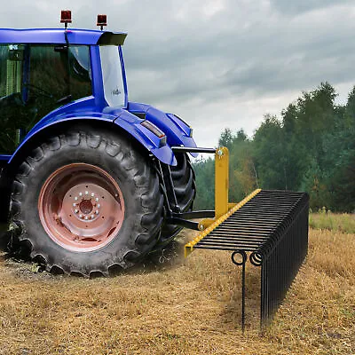 Heavy Duty Steel 72  3 Pt Pine Straw Rake Attachment For Cat-0 & Cat-1 Tractor • $222.21