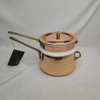 Old Dutch Copper Double Boiler With Ceramic Insert New Without Box • $127.49