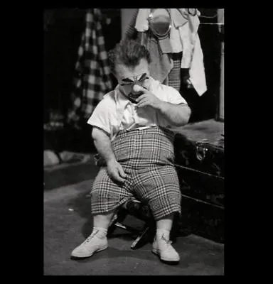 Vintage Circus Clown Midget Dwarf PHOTO Circus Freak Sideshow Halloween Freaks • $4.88