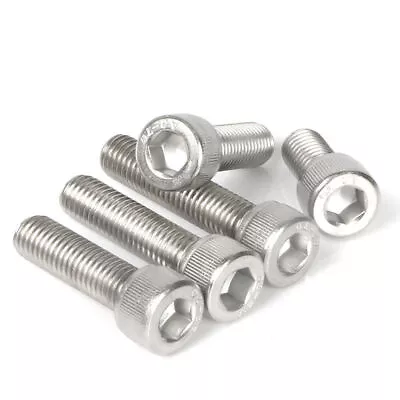 30PC M2 M3 M4 M5 M6 Stainless Steel Allen Hexagon Bolts Socket Cap Head Screws • $12.99