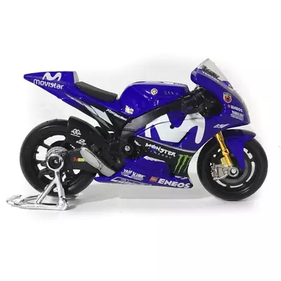 Maisto YAMAHA MOVIESTAR VALENTINO ROSSI 46 1:18 Die-Cast Toy Model Bike Blue • £15.99