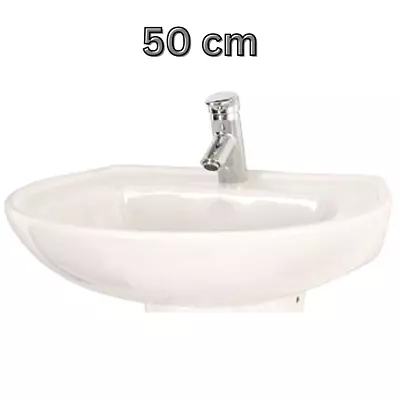 £29.99 • Buy LP Bathroom Wash Modern Basin Sink Ceramic Countertop White 50CM Wall Mounted