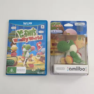 Very Good! Genuine Nintendo Wii U Game Yoshi's Woolly World Amiibo Boxed CIB PAL • $74.99