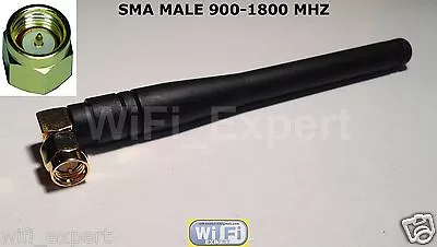 1 X HIGH GAIN 2 - 3dBi 900 - 1800 MHz SMA Male Right Angle GSM GPRS Antenna USA • $5.74