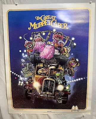 Vintage The Great Muppet Caper Movie Poster McDonald’s 1981 Nightlife KERMIT • $49.50