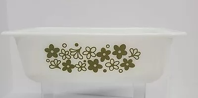 Vintage Pyrex Crazy Daisy Spring Blossom Loaf Pan #913 Green Flowers  Bread/loaf • $18.99