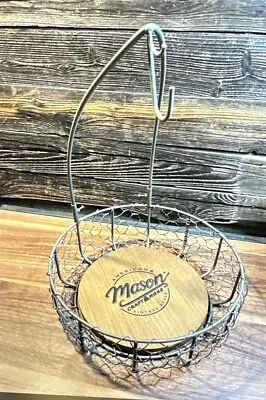 Metal Chicken Wire Mason Fruit Basket With Banana Hanger • $19.99