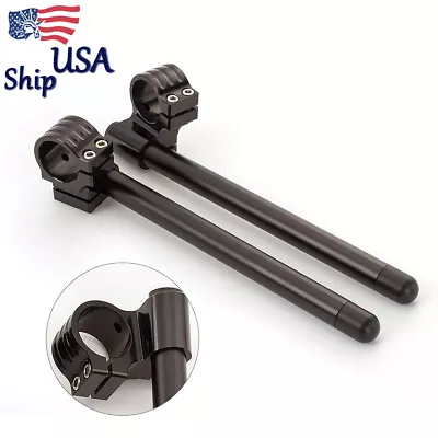 For 52mm CNC Clip On Handlebar Mount Clamp Tube Bar Handle Universal Rised Head • $36.66
