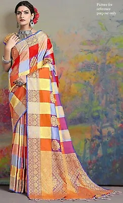 Indian Multicoloured Soft Silk Saree #SGL 930 / Sari / Salwar /Bollywood Dress • $138
