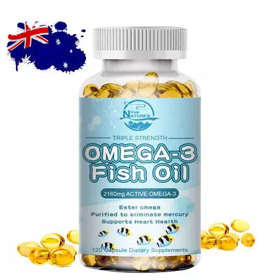 Omega 3 Vegan Oil 1200 Mg Skin Heart Eyes Memory Support Premium Capsules Au • $20.51